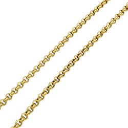 Collier maille jaseron, or jaune.