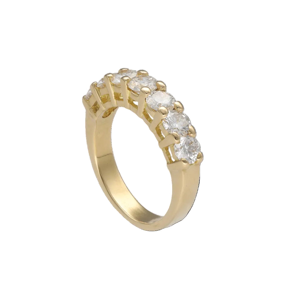 Bague Alliance en or jaune et diamants