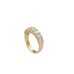 Bague Alliance en or jaune et diamants