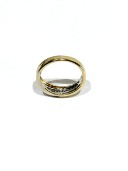 Bague en or jaune et diamants