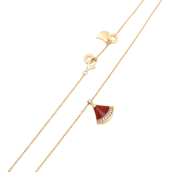 Collier Pendentif BULGARI "Divas' Dream" en or rose, cornaline et diamants