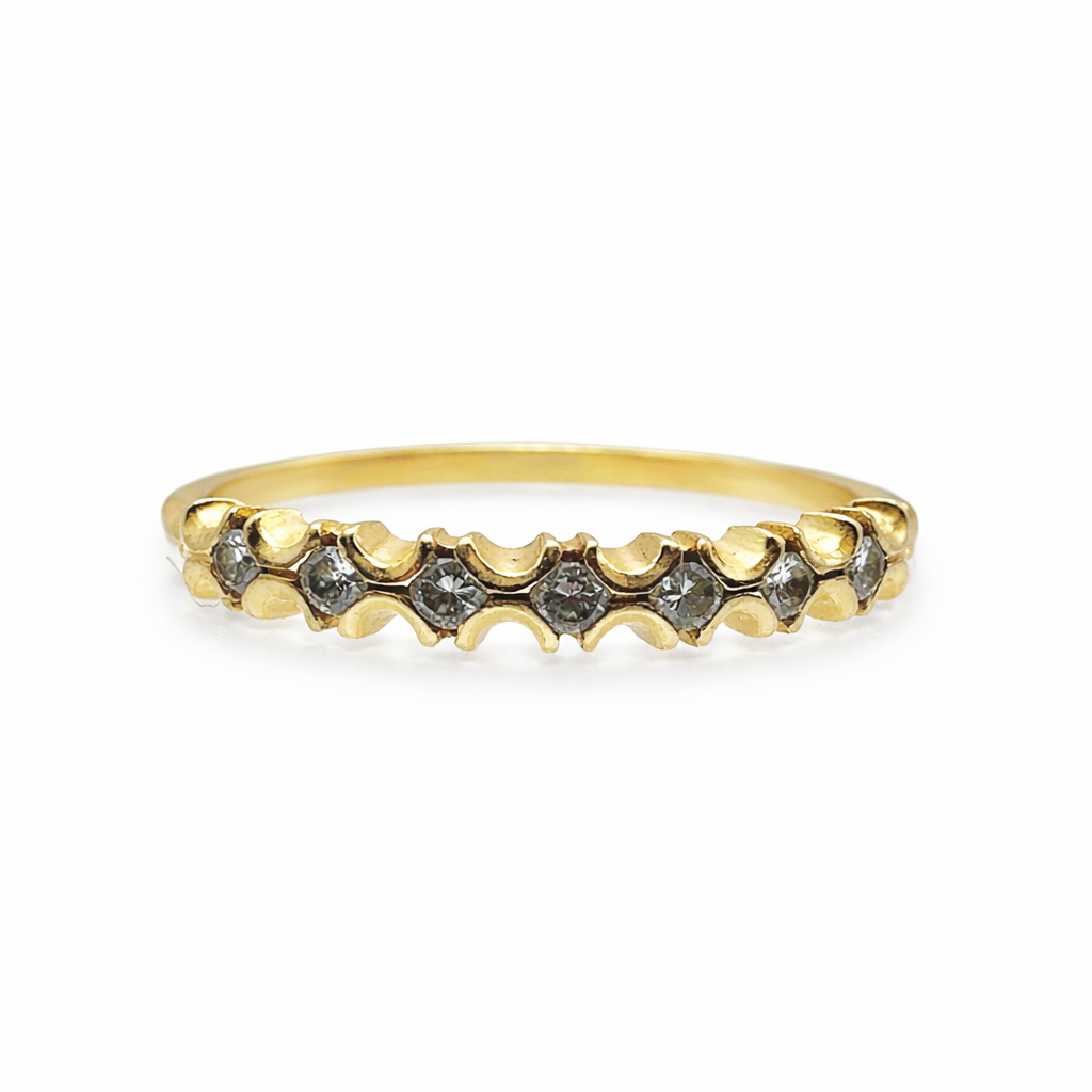 Bague Alliance en or jaune et diamants