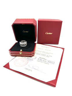 Bague CARTIER  "Entrelacés" en or blanc et diamants