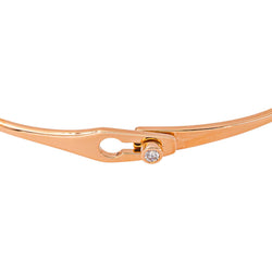 Bracelet Jonc DINH VAN "Serrure" en or rose et diamant