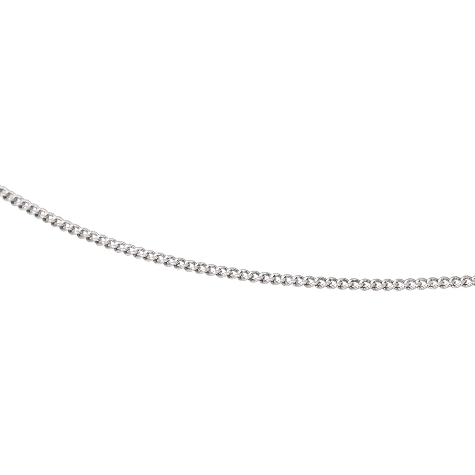 Collier Maille Gourmette Or blanc