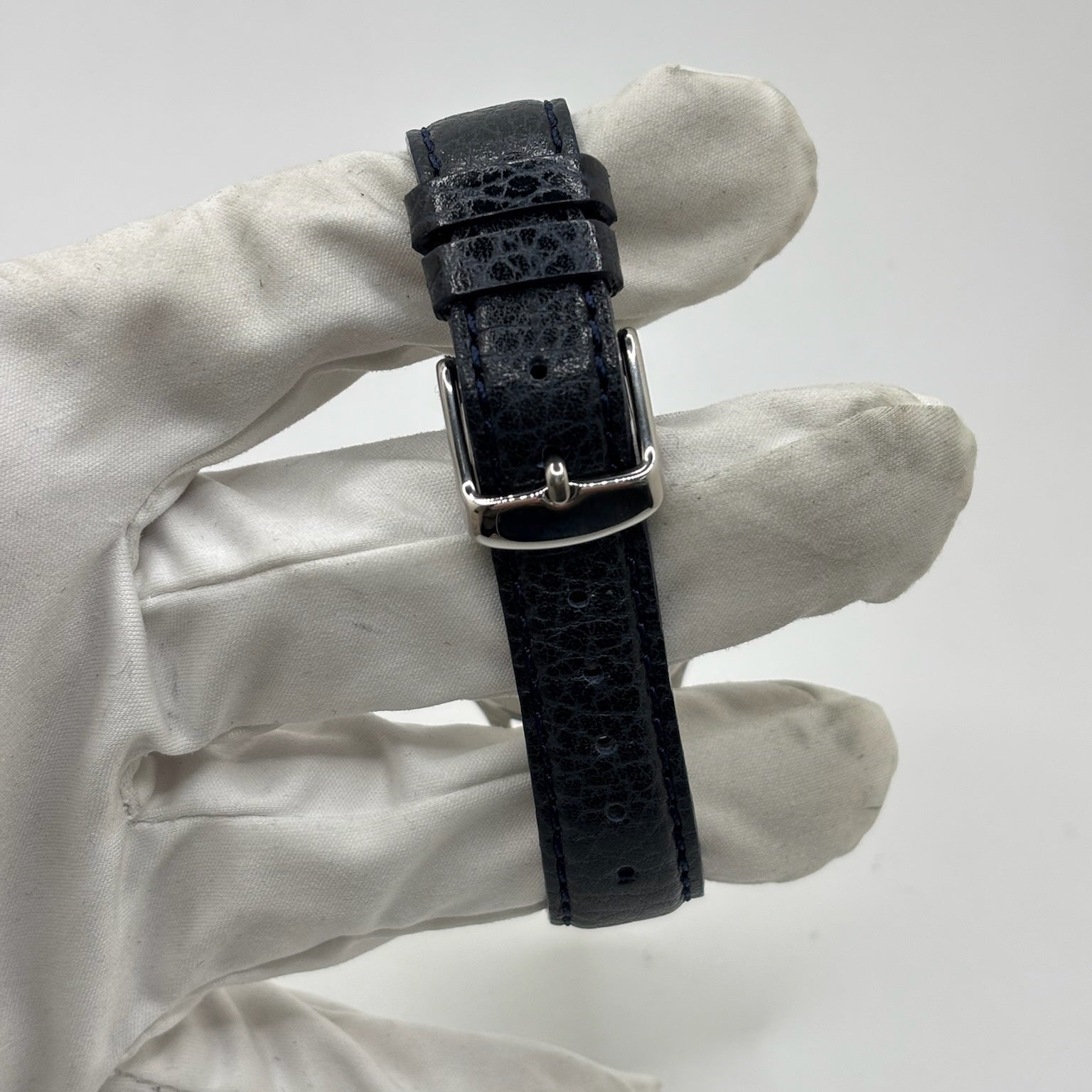 Montre JAEGER-LECOULTRE en acier et cuir