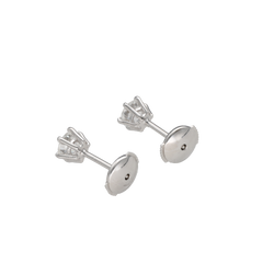 Boucles d'oreilles Puces en or blanc et diamants