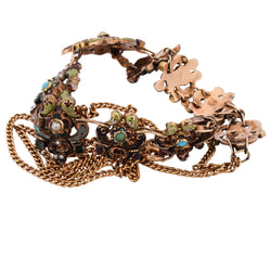 Collier en or jaune et émail