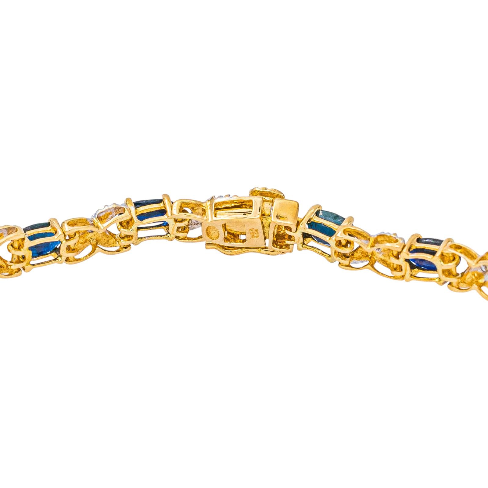 Bracelet Or jaune Saphir