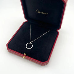 Collier Pendentif CARTIER "Just un Clou" en or blanc et diamants