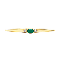 Broche Van Cleef & Arpels, or jaune, platine, chrysoprase cabochon et diamants.