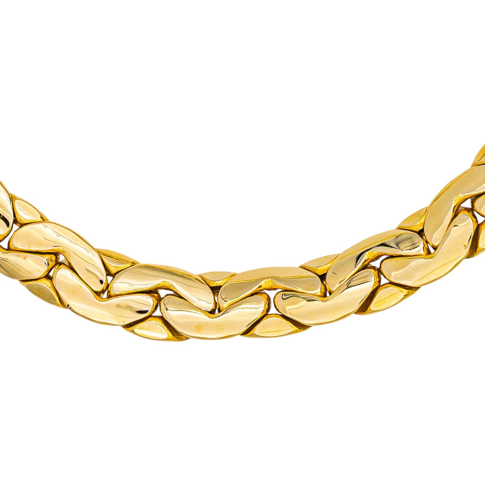 Bracelet Maille haricot Or jaune