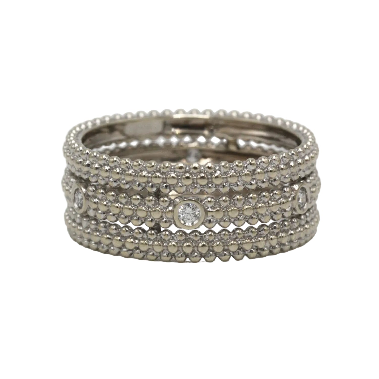 Bague Bandeau MAUBOUSSIN "Le Premier Jour 1" en or blanc et diamants