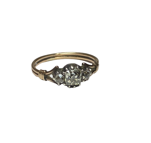 Bague Trilogie en or rose et diamants