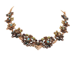 Collier en or jaune et émail