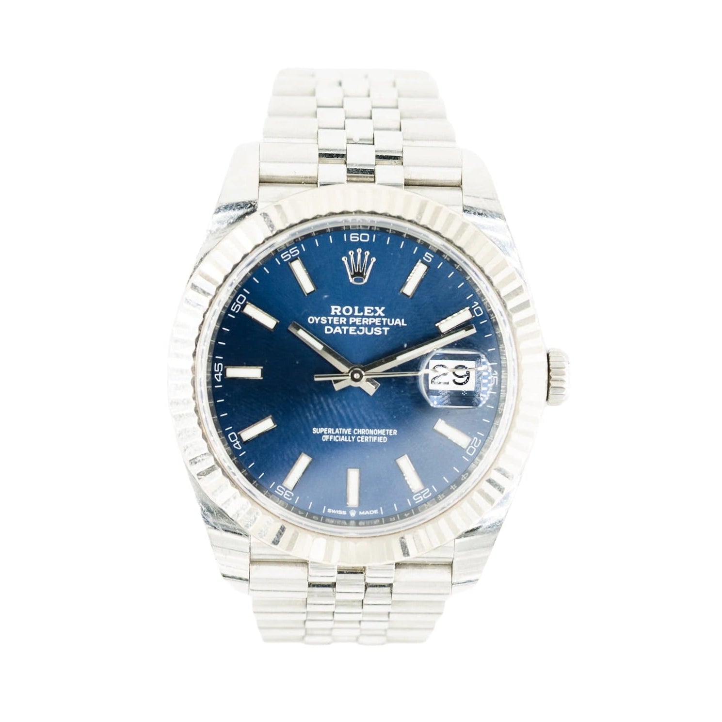 Montre ROLEX "Datejust 41" en acier et or blanc