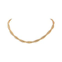 Collier maille tressée Or rose