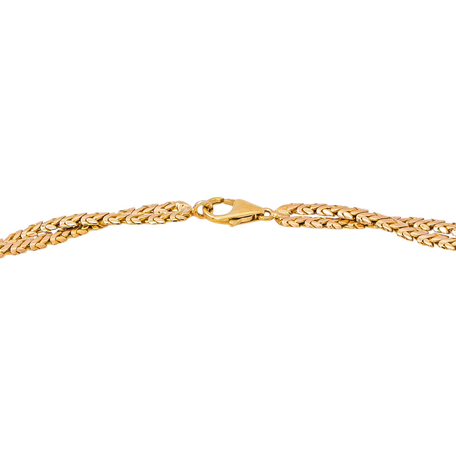 Collier maille tressée Or rose