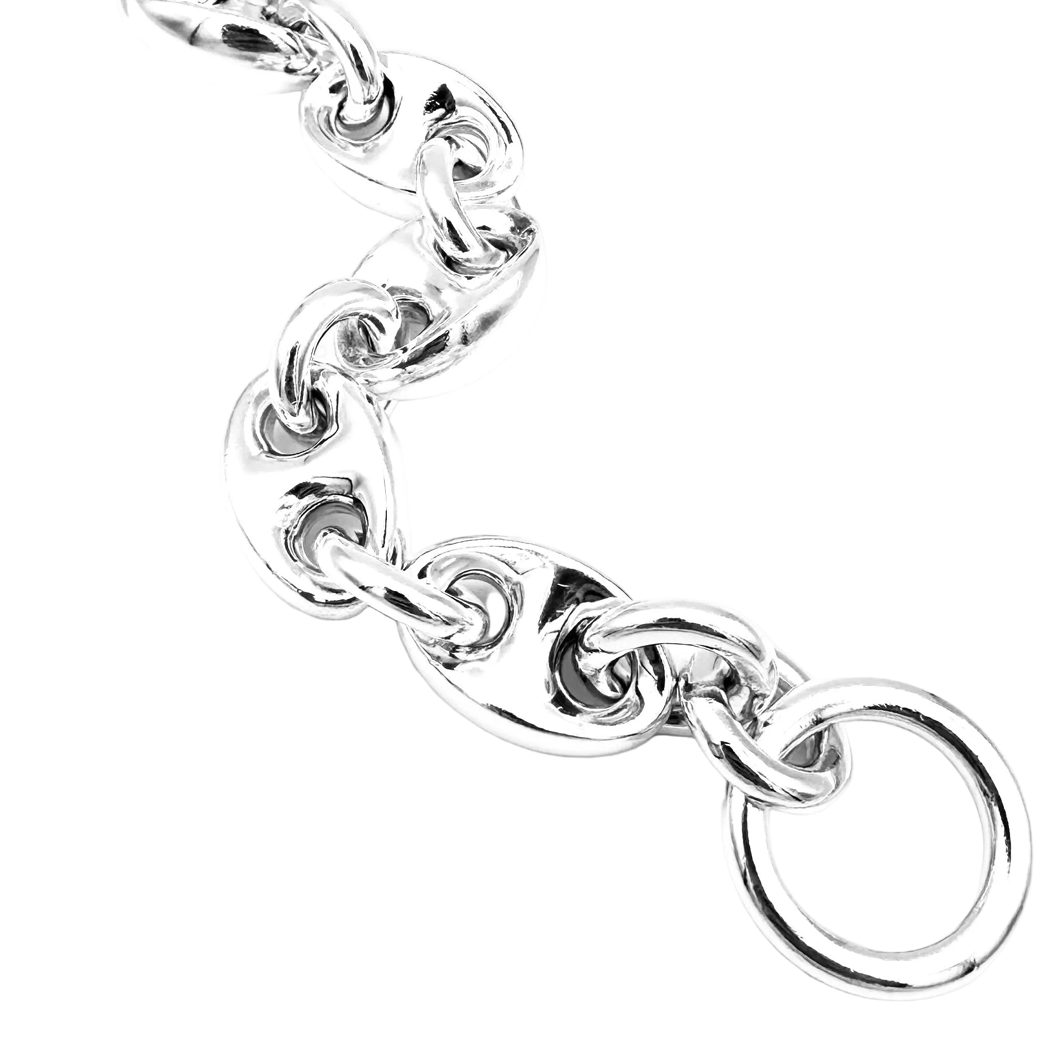 Bracelet Maille HERMÈS "Neptune" GM en argent