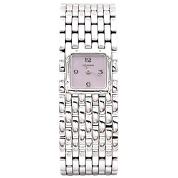 Montre Cartier "Panthère ruban" en acier et nacre.