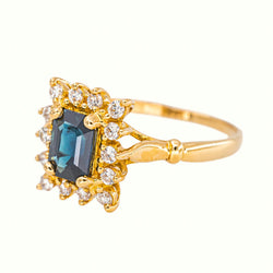 Bague Or jaune Saphir