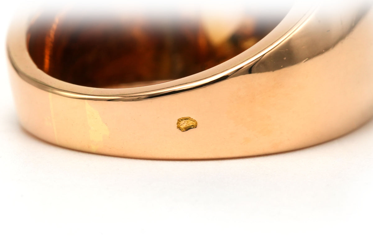 Bague Tank en or jaune et diamants
