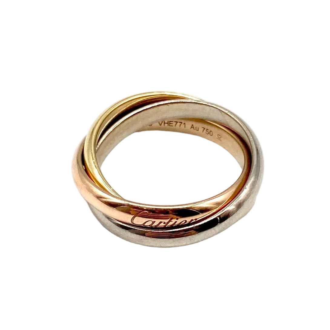 Bague Alliance CARTIER "Trinity" en or blanc, or jaune et or rose