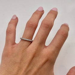 Bague Alliance en or blanc et diamants