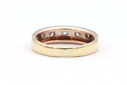 Bague Alliance en or blanc, or jaune, or rose et diamants