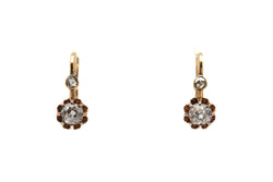Boucles d'oreilles Dormeuses en or jaune et diamants