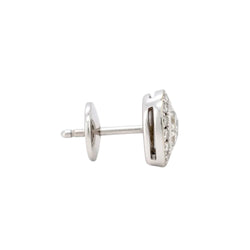 Boucles d'oreilles Puces en or blanc et diamants