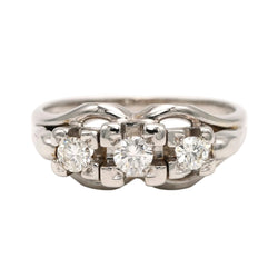 Bague Trilogie en or blanc et diamants