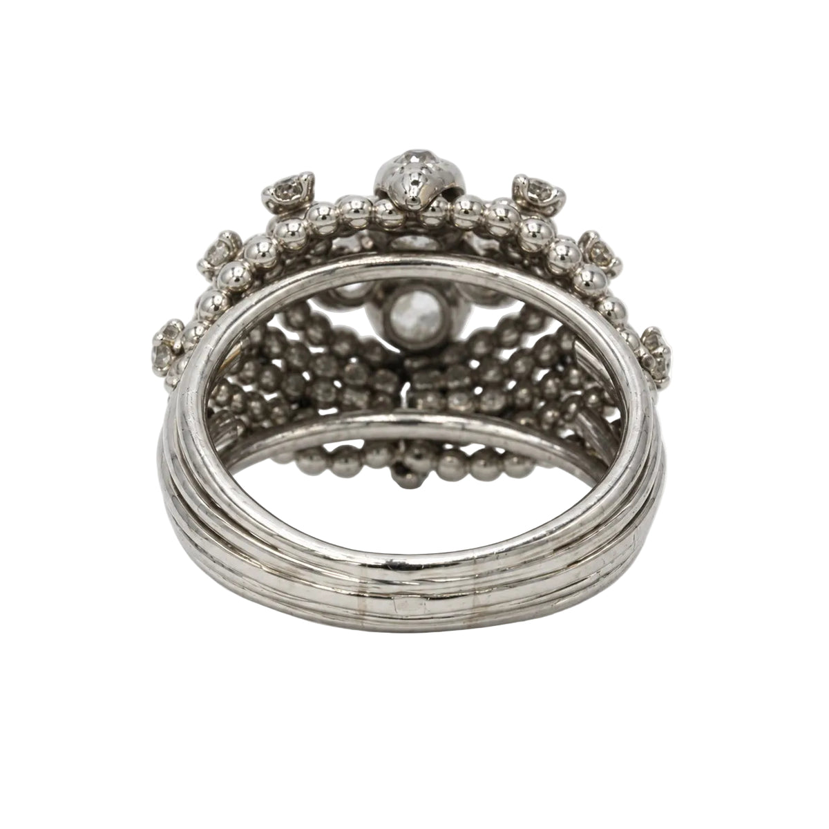 Bague Dôme en platine et diamants