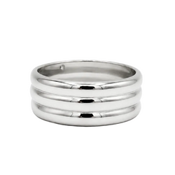 Bague Bandeau en or blanc et diamants