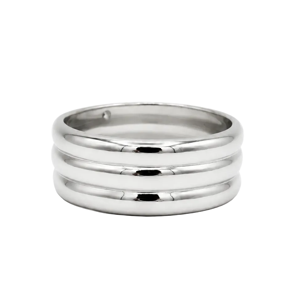 Bague Bandeau en or blanc et diamants