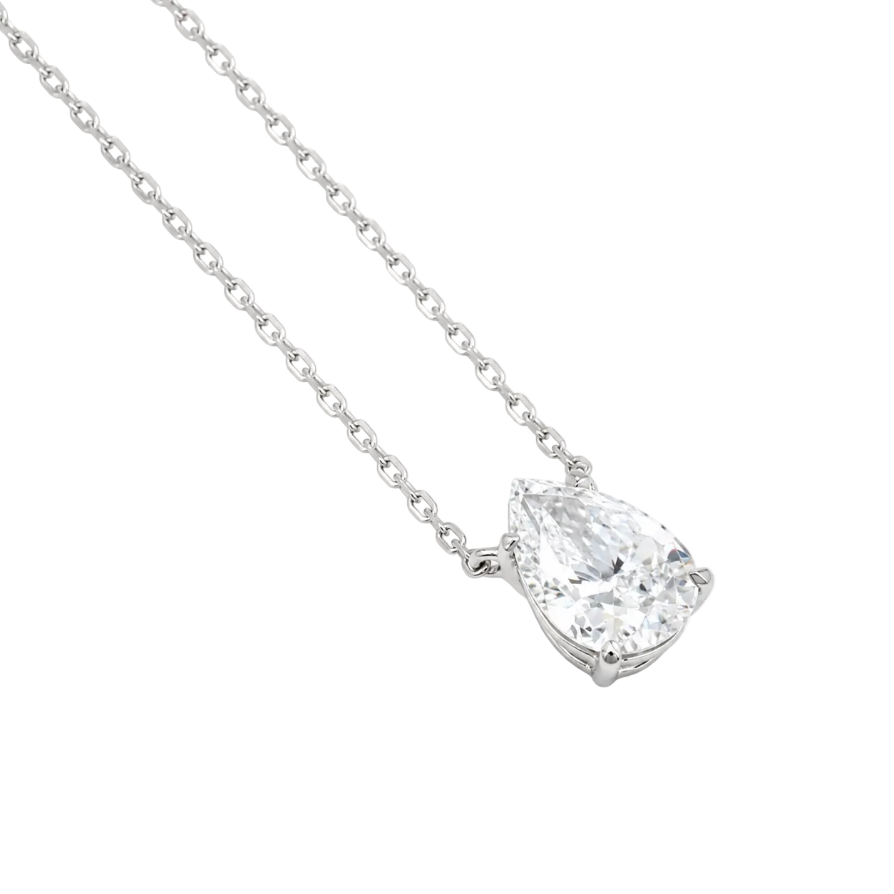 Collier Pendentif en or blanc et diamant