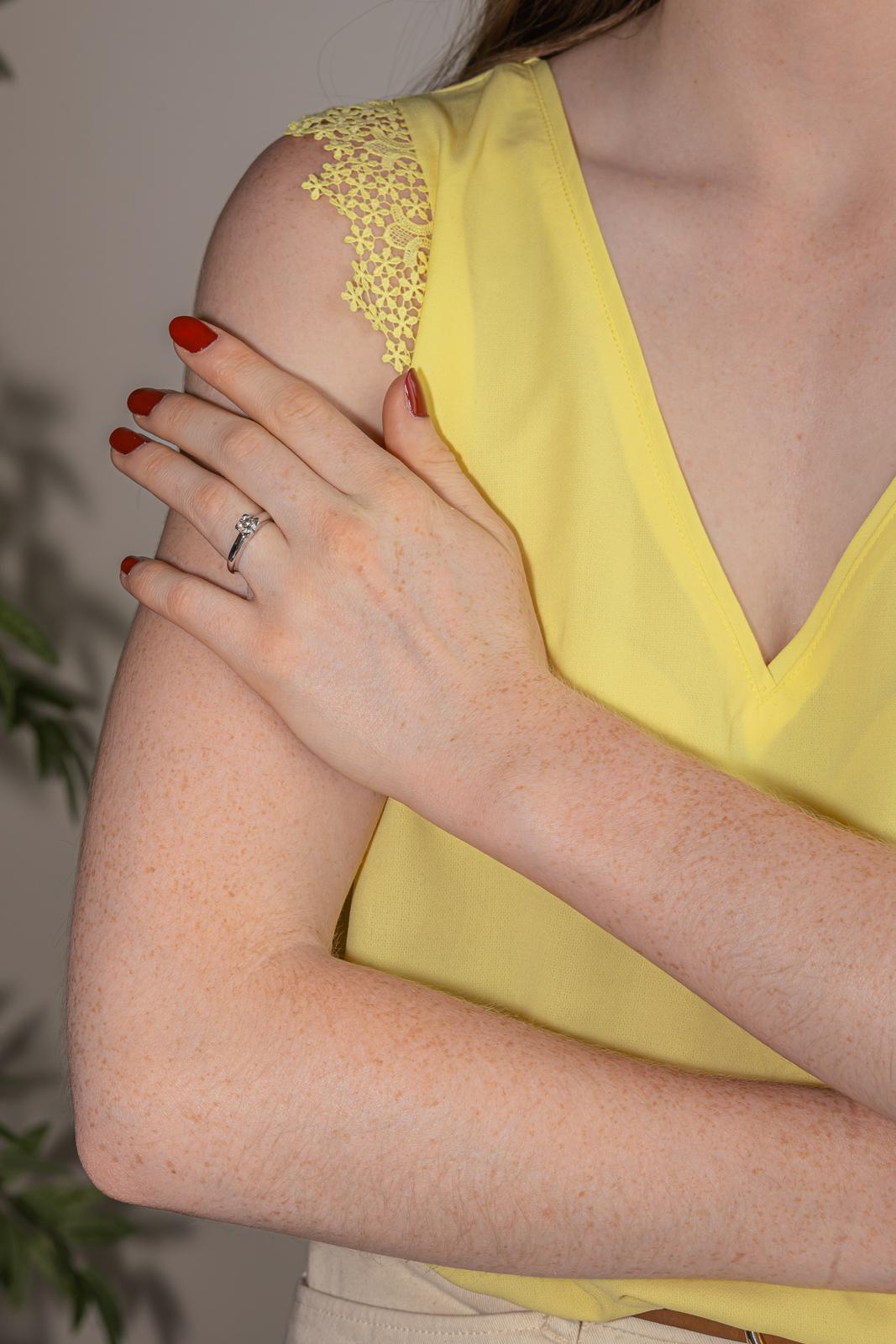 Bague Solitaire Or blanc Diamant