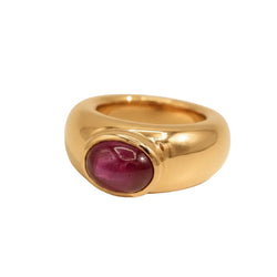 Bague Jonc en or jaune et rubis