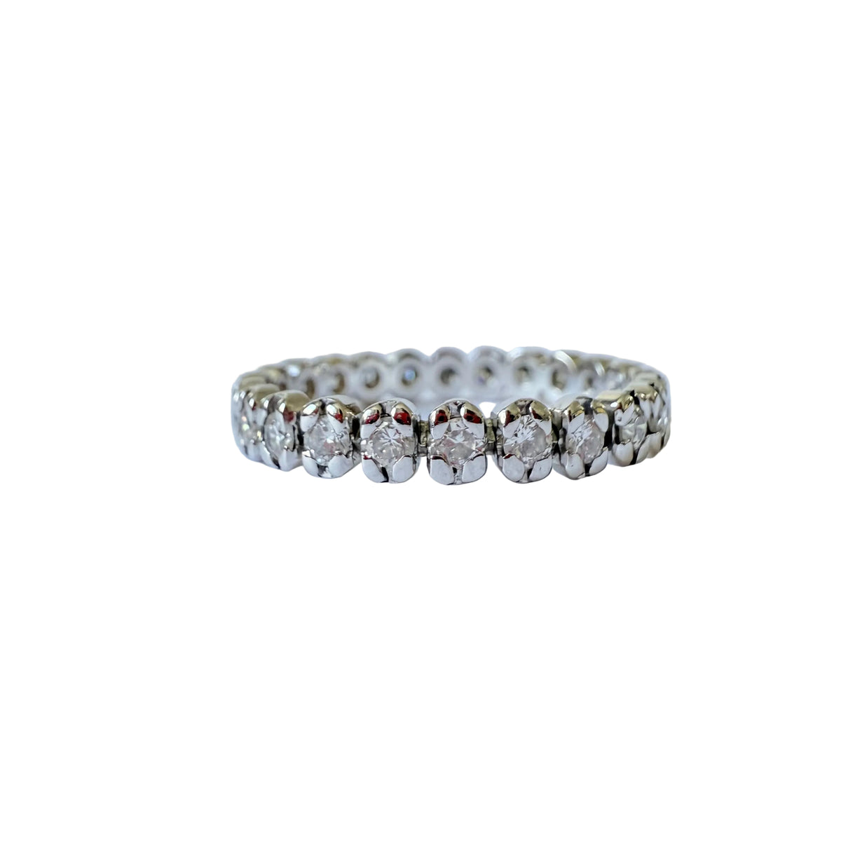 Bague Alliance en or blanc et diamants