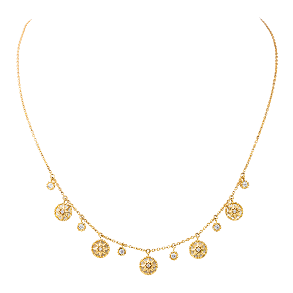 Dior Collier Rose des vents Or jaune Diamant