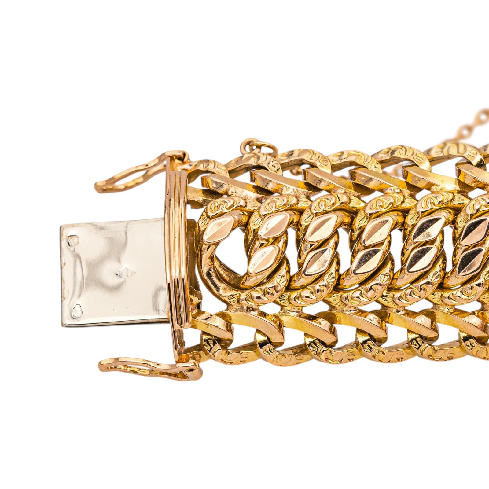 Bracelet Maille américaine Or rose