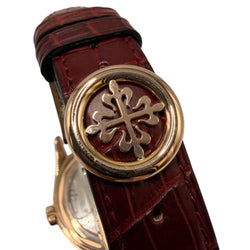 Montre PATEK PHILIPPE "Calatrave 6000R-001" en or rose et cuir