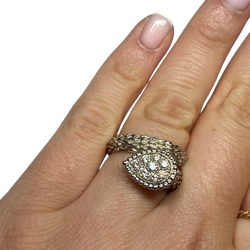 Bague Toi & Moi BOUCHERON "Serpent de Bohème S" en or blanc et diamants