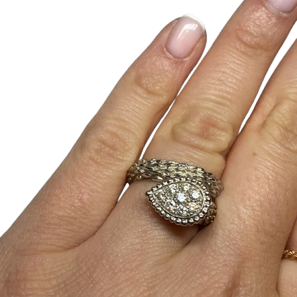 Bague Toi & Moi BOUCHERON "Serpent de Bohème S" en or blanc et diamants