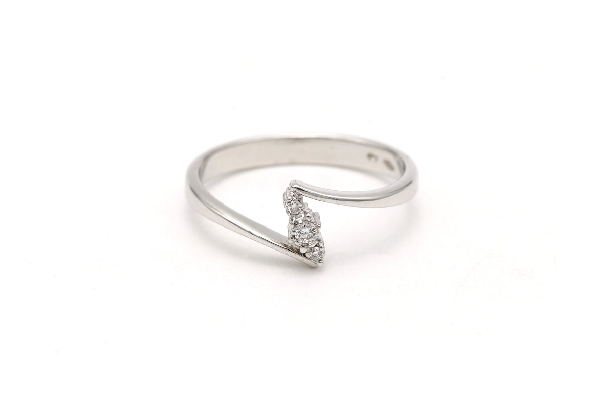 Bague Toi & Moi en or blanc et diamants