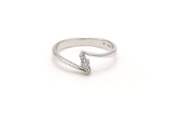 Bague Toi & Moi en or blanc et diamants