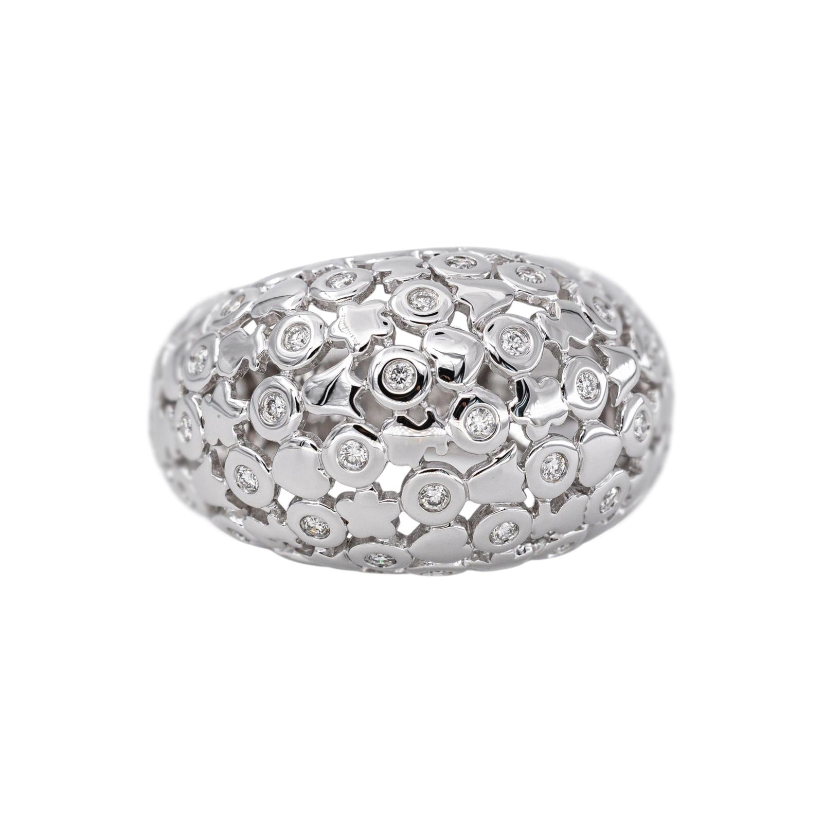 Bague Dôme Or blanc Diamant