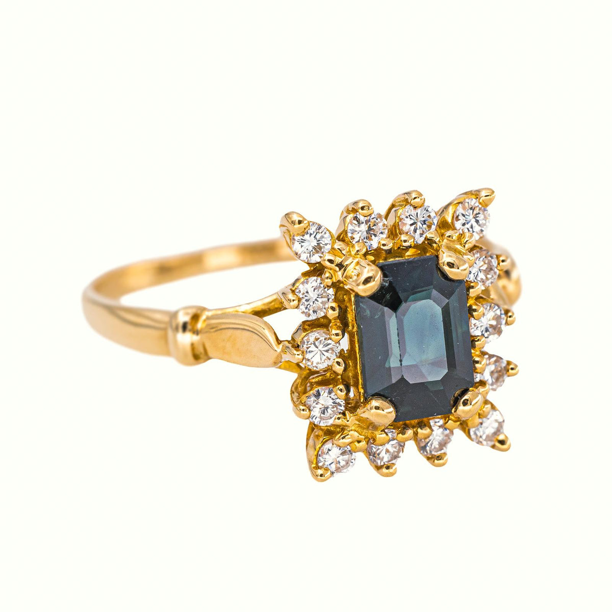 Bague Or jaune Saphir