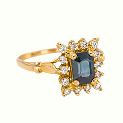 Bague Or jaune Saphir