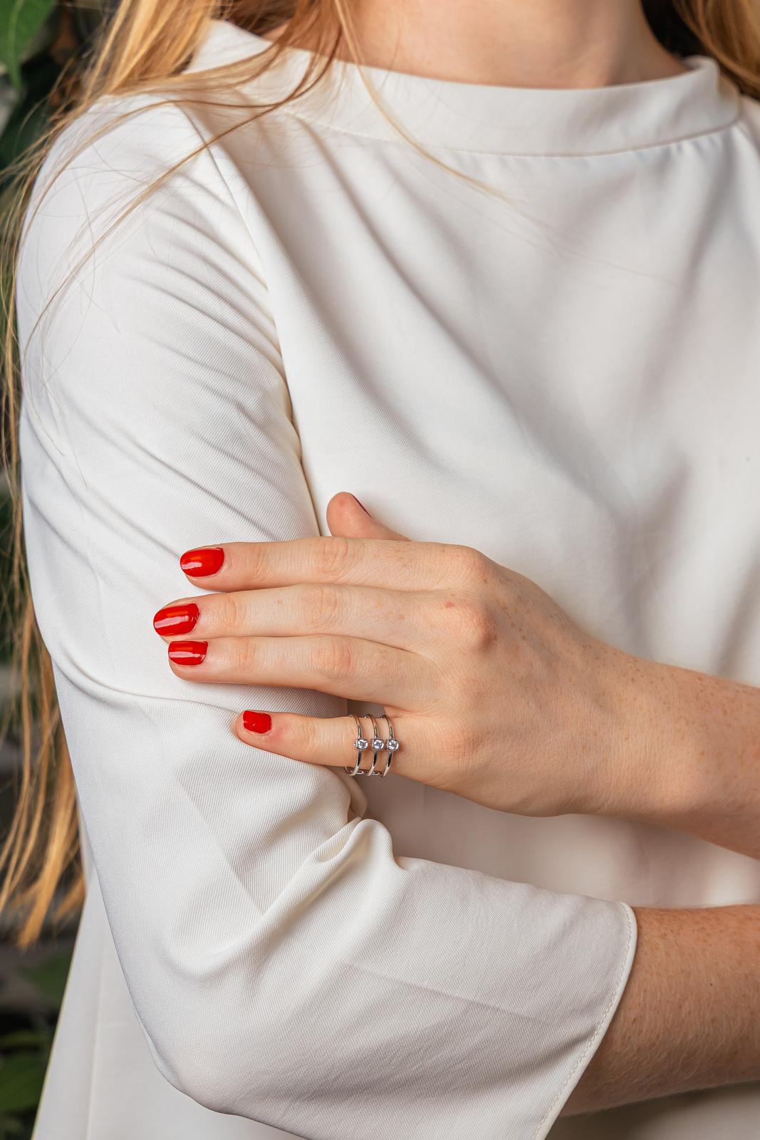 Dinh Van Bague Le cube Or blanc Diamant
